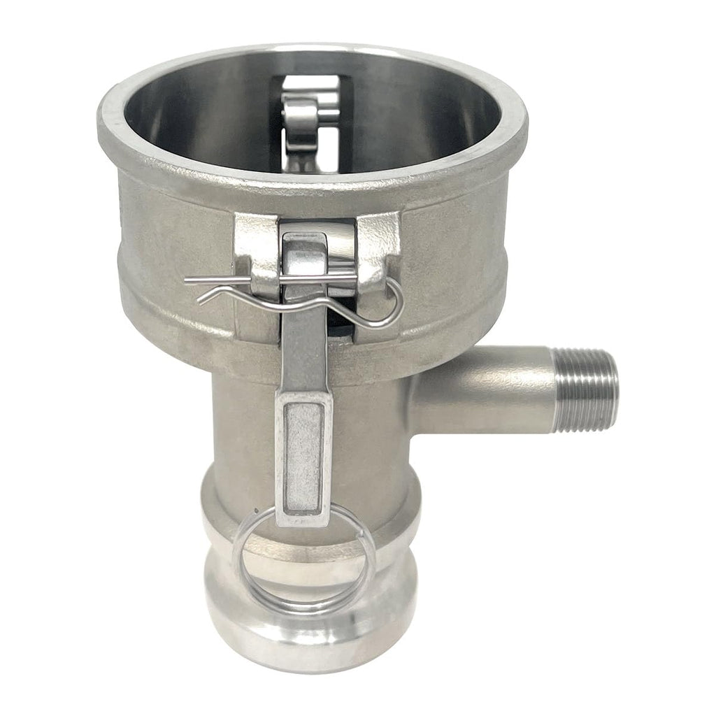 Gloxco Camlock Fitting, Type DA with 3/4' Pipe Tap, Stainless Steel, 3' Female Camlock Coupler x 2' Male Camlock Adapter, (CAM-3020-DAPT07-SS)