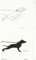 2 lot Watership Down 1978 production Animation Cel AND Key Drawing 130-1