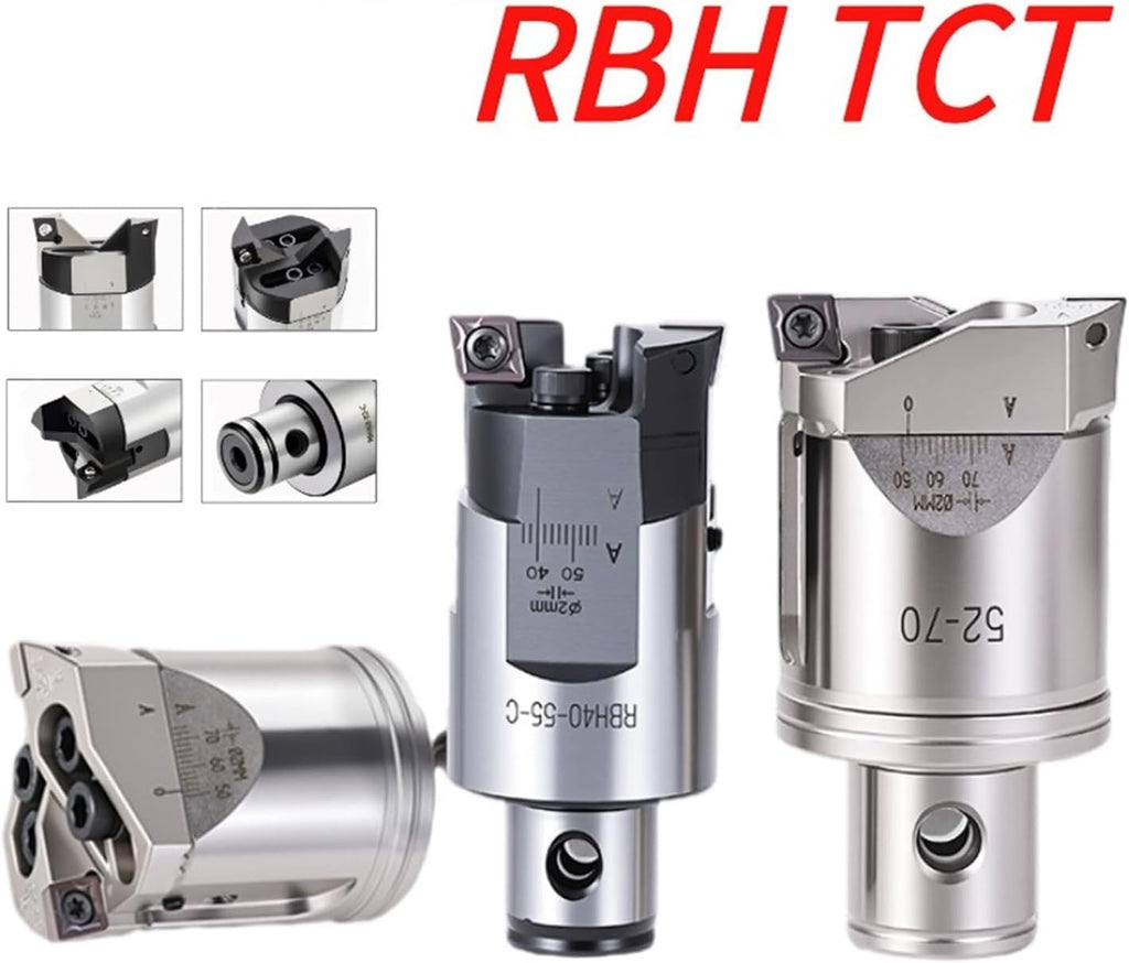 Double Edged Boring Tool 1pcs Adjustable Double-edged RBH TCT 25-33 32-42 40-55 68-92 BT30 BT40 LBK Rough Boring Head Twin-bit Tool(TCT 40-54 (LBK4))