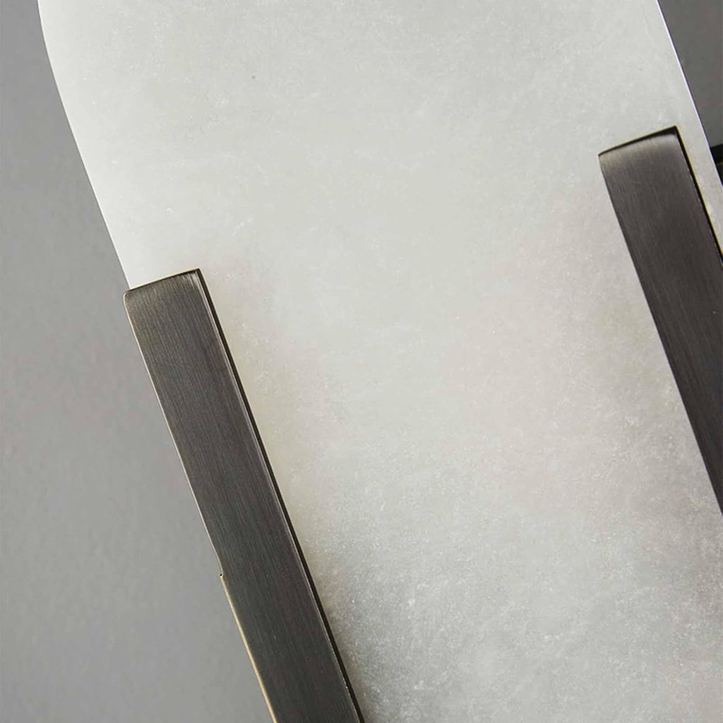 Set of 2 Nordic Modern Marble Wall Sconce Gold/Black Accent Wall Light Fixture Wall Mounted Lamp Contemporary Minimalist Design for Bedroom, Living Room, Hallway Lighting(Black,50CM)