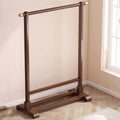 Bamboo Clothes Rack, Garment Rack with Shelf, Clothing Rack for Hanging Clothes, Coats, Skirts, Shoes, Bags, Easy Assembly(Brown,80cm/31.5in)