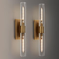 24.8' L Minimalist Style Wall Sconces Set of 2, Brass Wall Lights Fixtures Morden Cylinder Wall Light for Bathroom Vanity Light Indoor Wall Mounted Lamps for Living Room,Bedroom,Hallway