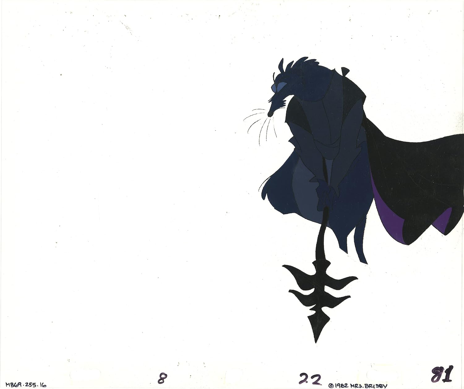 Don Bluth Secret of NIMH Brutus 1982 Original Production Animation Cel 255-16