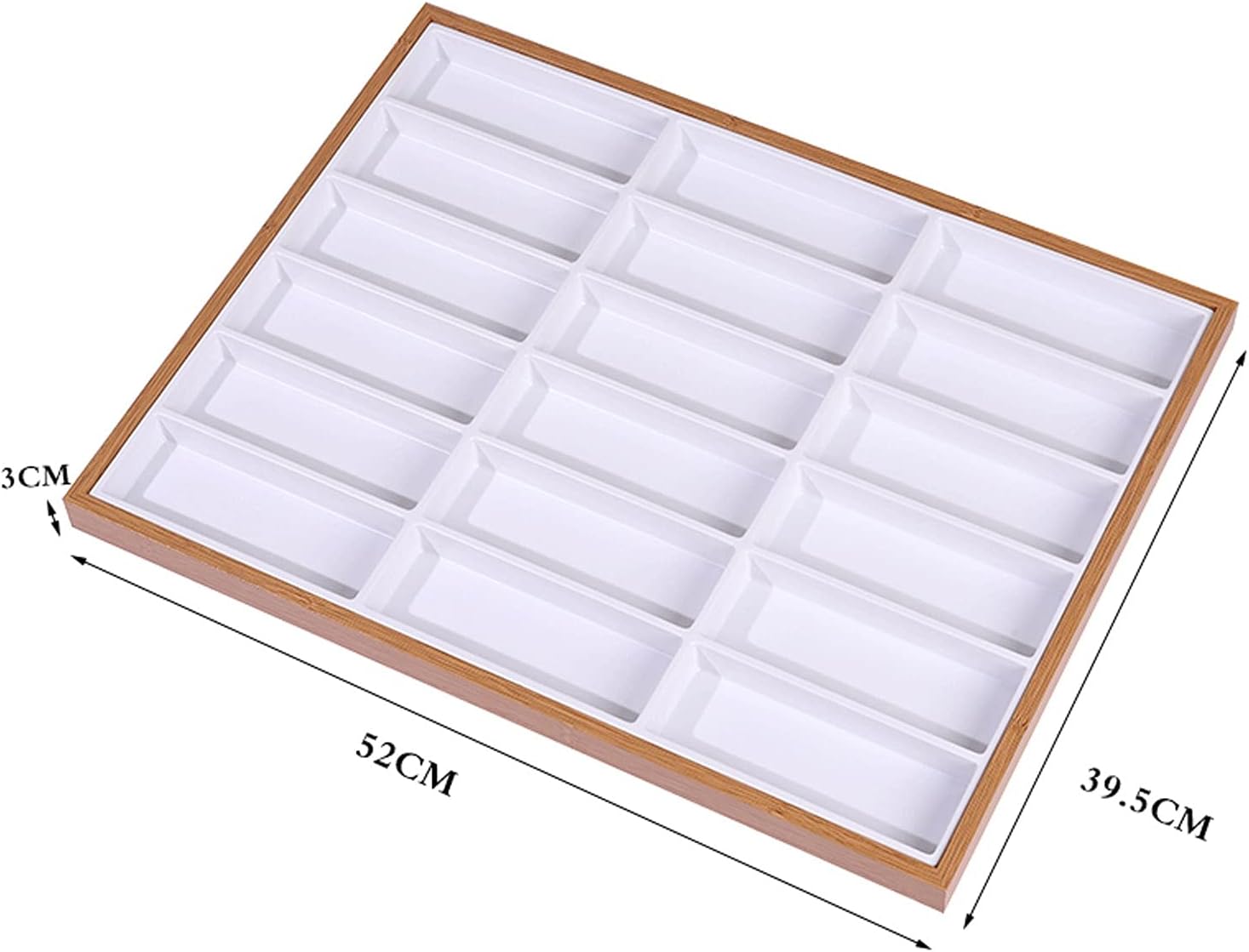 Eyeglass Displays Wooden 7/12/18 Compartments Eyeglass Display Organizer Open Top Eyeglasses Sunglass Storage Case Box Eyewear Tray Stand Display Risers(L)