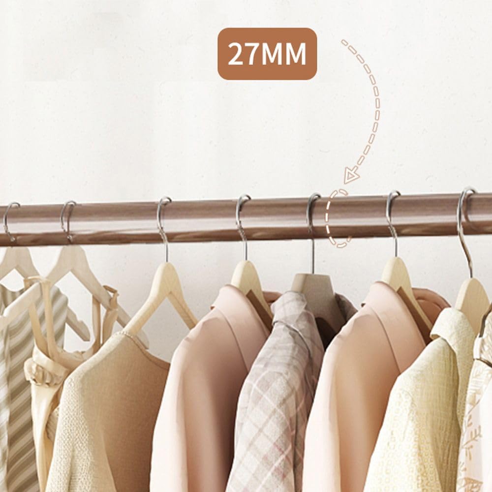 HomeLava Clothes Rack Portable Heavy Duty Garment Rack for Hanging Clothes, Free Standing Closet Organizers with 2 Tiers Shelves for Cloakroom Bedroom Laundry Room (Rustic Brown, 25.9'')