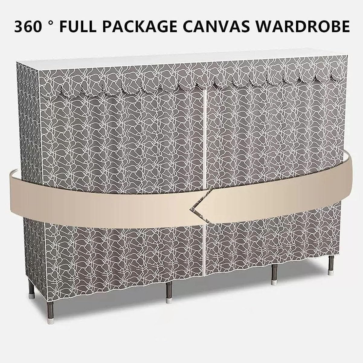 Portable Closet Wardrobe with Cover Metal Garment Rack for Hanging Clothes and Shelves for Bedroom (Color : G, Size : 170x45x170cm)