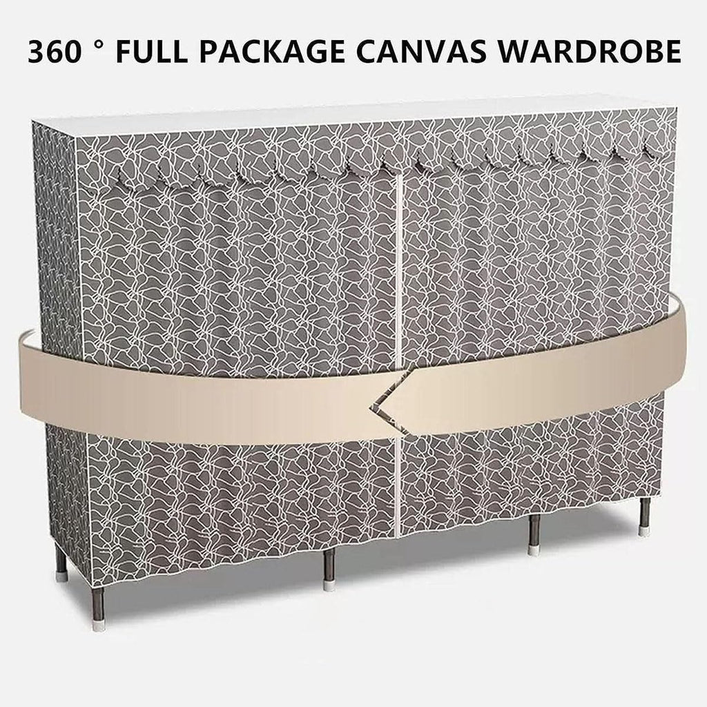 Portable Closet Wardrobe with Cover Metal Garment Rack for Hanging Clothes and Shelves for Bedroom (Color : I, Size : 170x45x170cm)