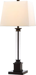 SAFAVIEH Lighting Collection Davis Modern Farmhouse Black 31-inch Bedroom Living Room Home Office Desk Nightstand Table Lamp Set of 2 (LED Bulbs Included)