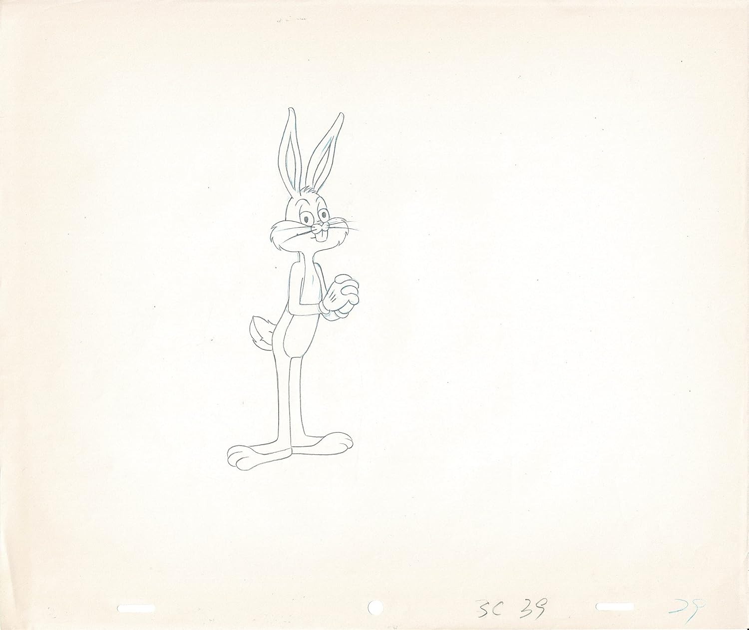 Bugs Bunny 1979 Animation Cel Drawing from Warner Brothers Christmas 29