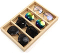 Eyewear es 4/5/6 Grids Sunglasses Display Box Wooden Sunglasses Organizer, Sunglasses Holder Jewelery Display Organizer Tray Sunglasses Display Case Sunglasses Eyewear (Size : Large)