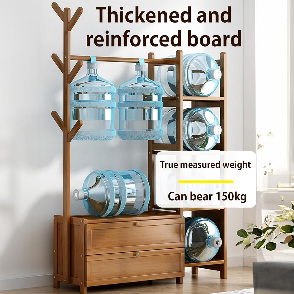 Wooden Clothes Rack, Clothing Rack with Shelf and Hook, Garment Rack with Shelves, with Storage Drawer, Garment Rack for Hanging Clothes,Coats,Skirts,Shoes,Bags,Easy to Assemble(Yellow,70x30x15