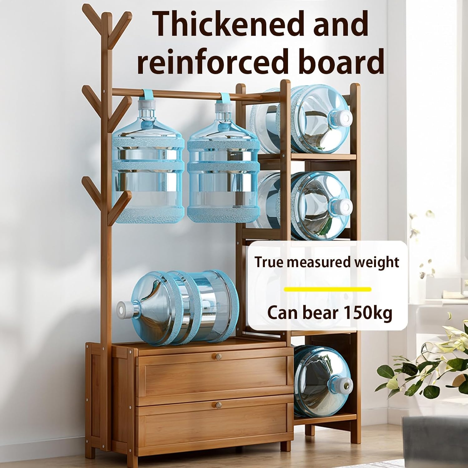 Wooden Clothes Rack, Clothing Rack with Shelf and Hook, Garment Rack with Shelves, with Storage Drawer, Garment Rack for Hanging Clothes,Coats,Skirts,Shoes,Bags,Easy to Assemble(Yellow,70x30x15
