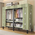 Foldable Clothe Rack with Cover, Portable Wardrobe Closet for Bedroom, Garment Rack for Hanging Clothes, Organizer Storage Closet for Bedroom(Green,127cm/50inch)