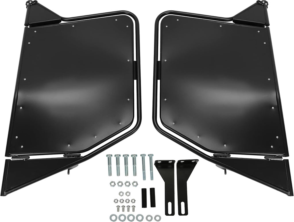 ALMULOO UTV Metal Doors w/Latches Compatible with 2008-2014 RZR 800 / RZR-S 800; 2011-2014 RZR XP 900; 2012-2021 RZR 570 2 Door Models Suicide Doors NOT FOR RZR-4