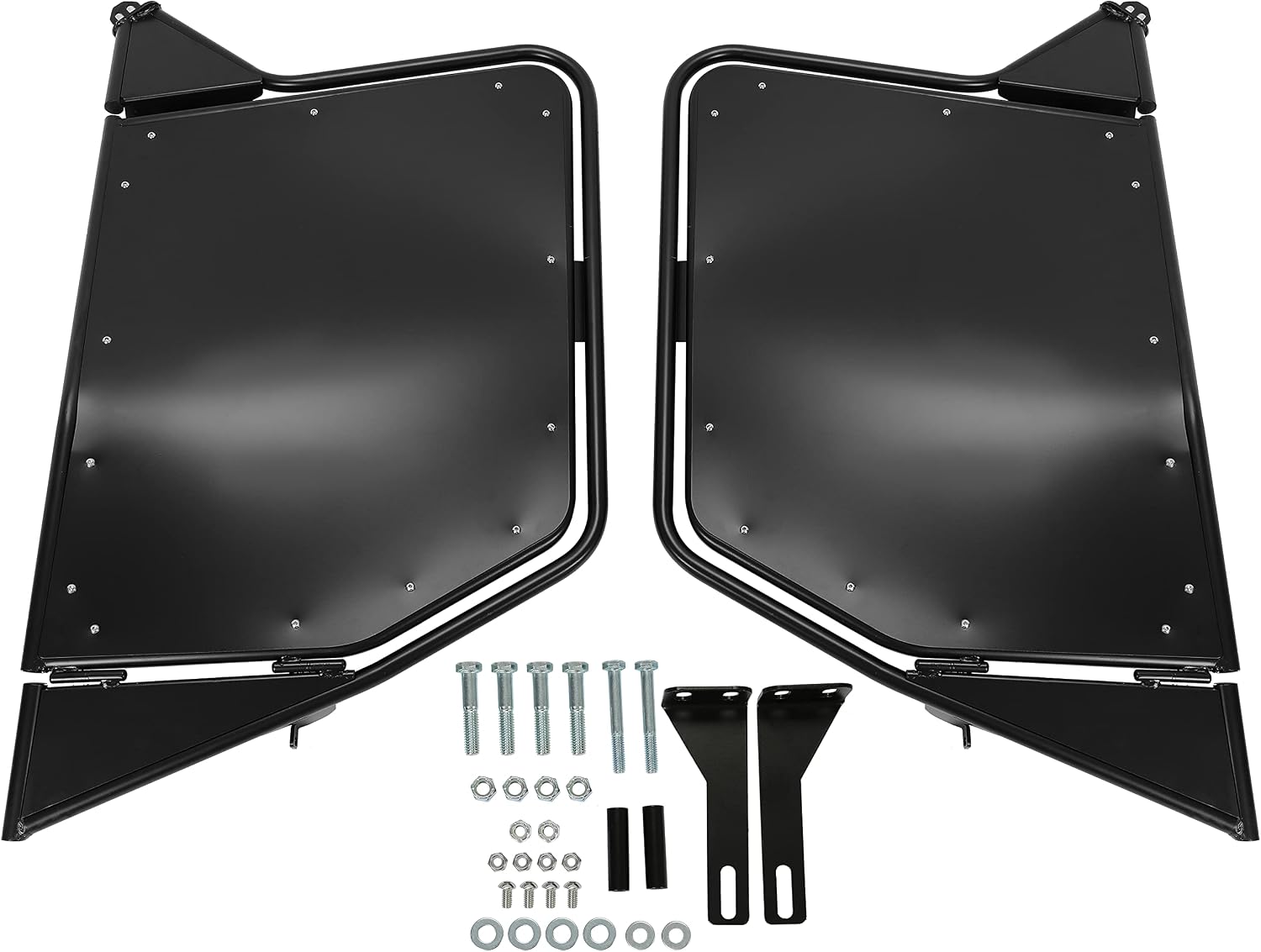 ALMULOO UTV Metal Doors w/Latches Compatible with 2008-2014 RZR 800 / RZR-S 800; 2011-2014 RZR XP 900; 2012-2021 RZR 570 2 Door Models Suicide Doors NOT FOR RZR-4
