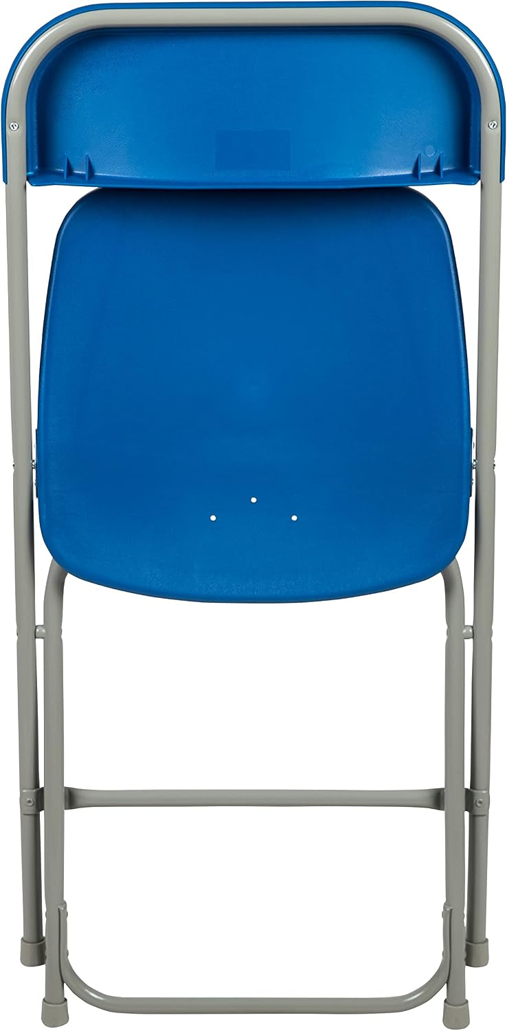 Flash Furniture Hercules Series Plastic Folding Chair - Blue - 6 Pack 650LB Weight Capacity Comfortable Event Chair-Lightweight Folding Chair
