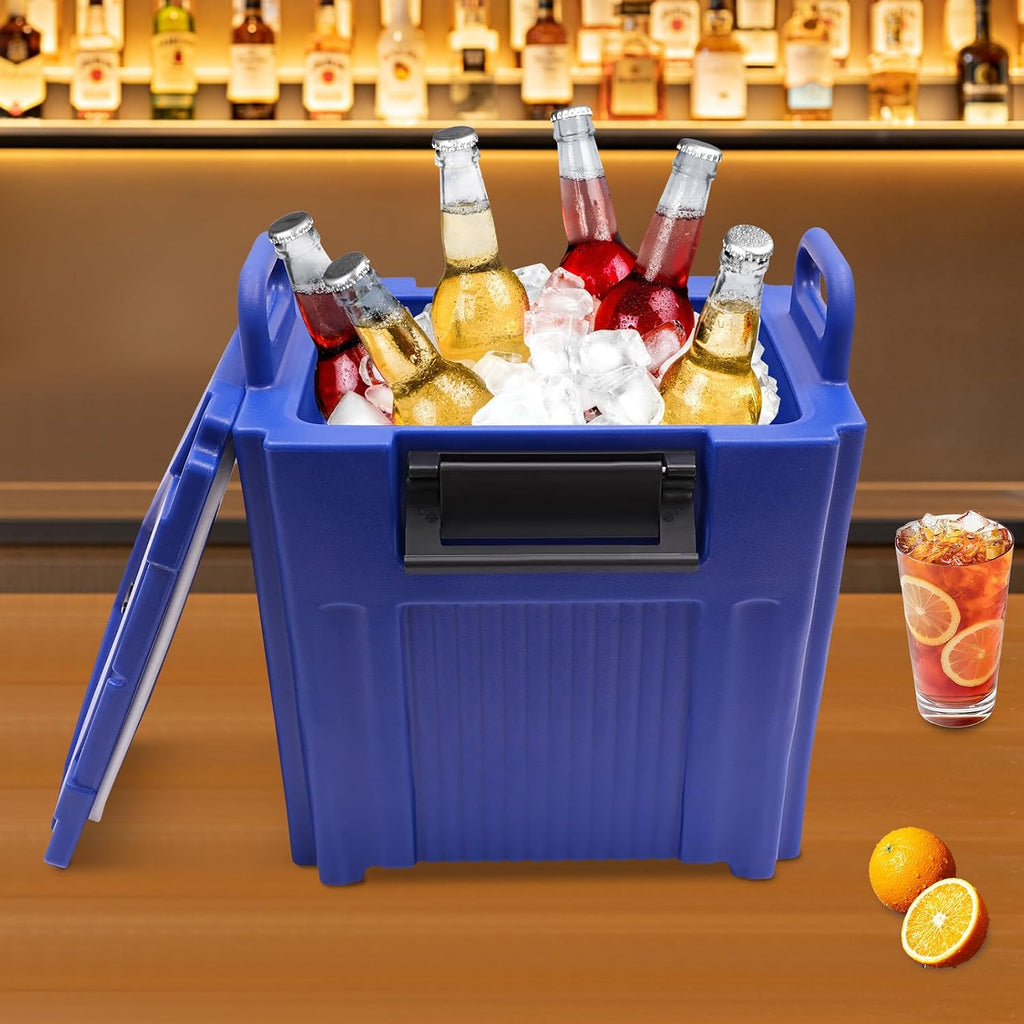 Insulated Beverage Dispenser, Portable Thermal Beverage Server with Handles Keep Hot Chocolate Coffee Tea Warm FoodService Products for Catering, Kitchen, Party, Restaurants (Blue, 10.57 Gallon)