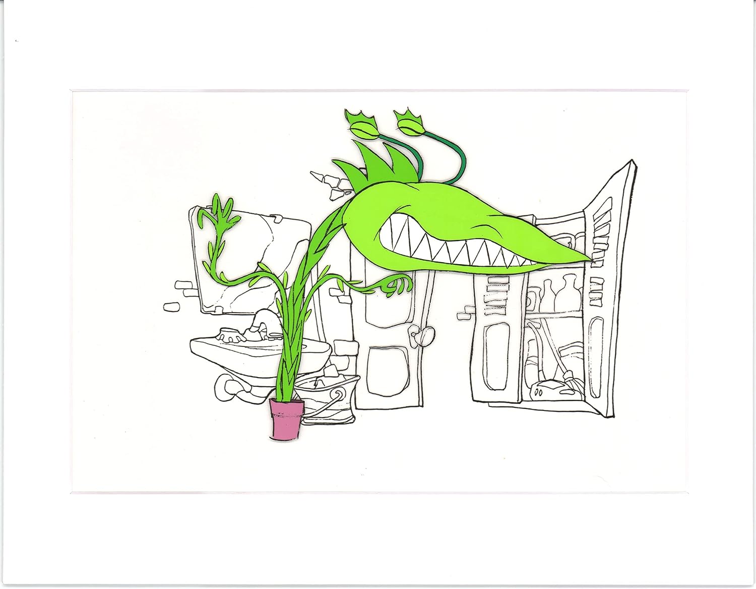 Little Shop of Horrors Junior Monster from Marvel Original Production Animation Cel 1991 b5590