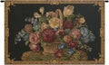 Charlotte Home Furnishings Italian Tapestry Wall Hanging 24x 42 in Flower Basket Black Wall Art Floral Tapestry for Bedroom Aesthetic Living Room and Home Decor European Soft Cotton Jacquard Woven