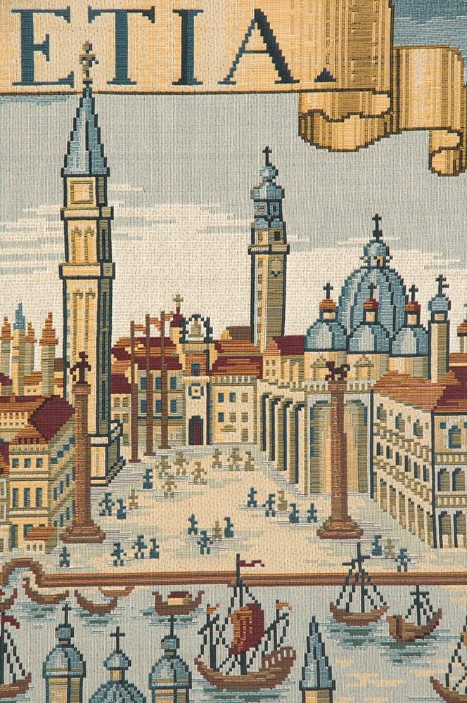 Venice Ancient Map Italian Tapestry Wall Hanging - 54 in. x 24 in. Cotton/Viscose/Polyester by Charlotte Home Furnishings