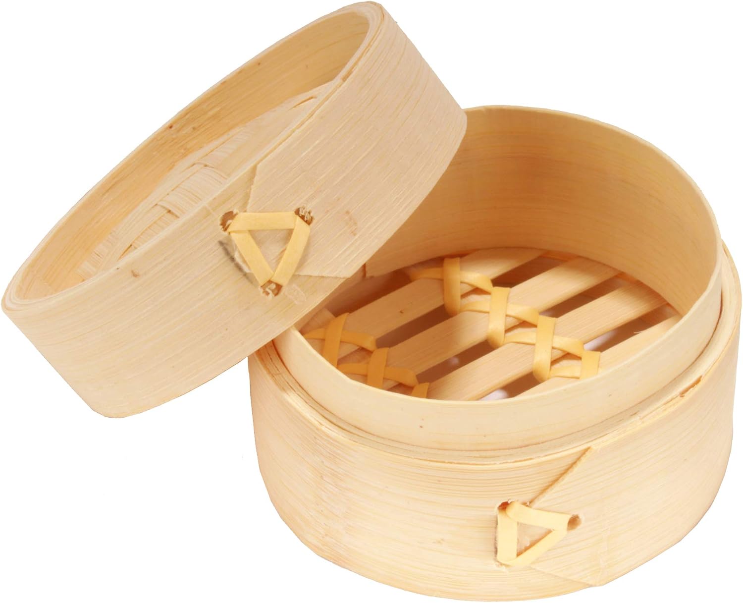BambooMN 3 Inch Mini Bamboo Dim Sum Dumpling Steamer Basket for Dessert Party Favors Wedding Birthday Home Decorations Supplies, 100 Pieces