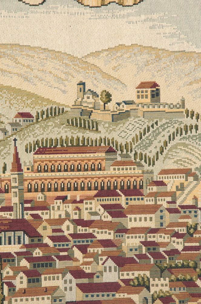 Charlotte Home Furnishings Inc. Florence Ancient Map Italian Tapestry Wall Hanging 24 X 56 Inch Viscose Cotton And Polyester Blend Wall Art Italian Woven Perfect For Home Decor And Wall Decor