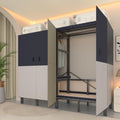 Heavy Duty Portable Closet Wardrobe, Freestanding Wardrobe with Magnetic Door, Multifunctional Closet Storage System, Foldable Portable Closet with Cover. (Blue, 70.8in/180cm)