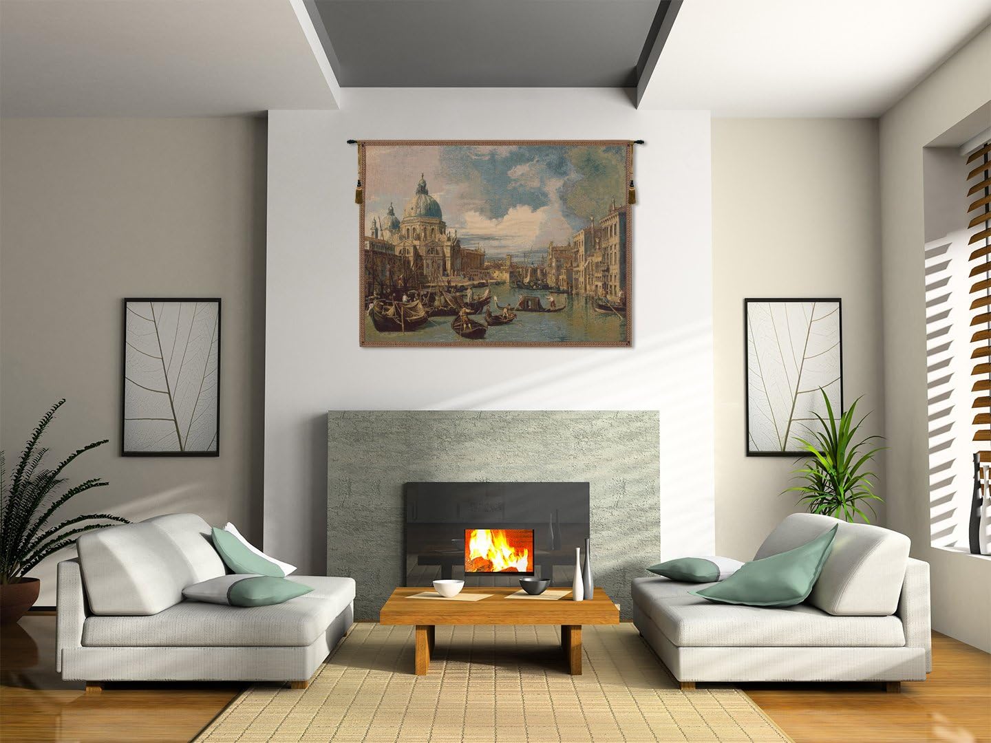 Charlotte Home Furnishings Italian Tapestry Wall Hanging 38x 54 in Saint Mary of Health Wall Art Woven Tapestry for Bedroom Living Room and Home Decor European Soft Cotton Jacquard Woven