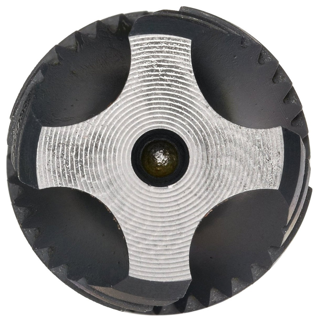 Dormer E043 Powdered Metal Pipe Tap, Spiral Flute, BSP, Black Oxide Finish, Round Shank with Square End, Modified Bottoming Chamfer, 3/8'-19 Thread Size