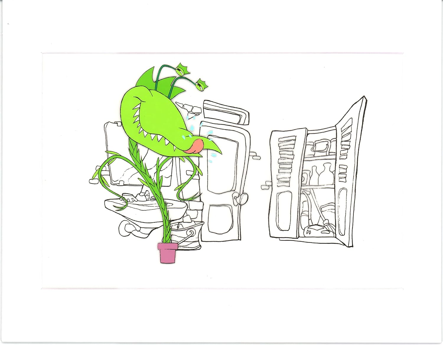 Little Shop of Horrors Junior Monster from Marvel Original Production Animation Cel 1991 b5612