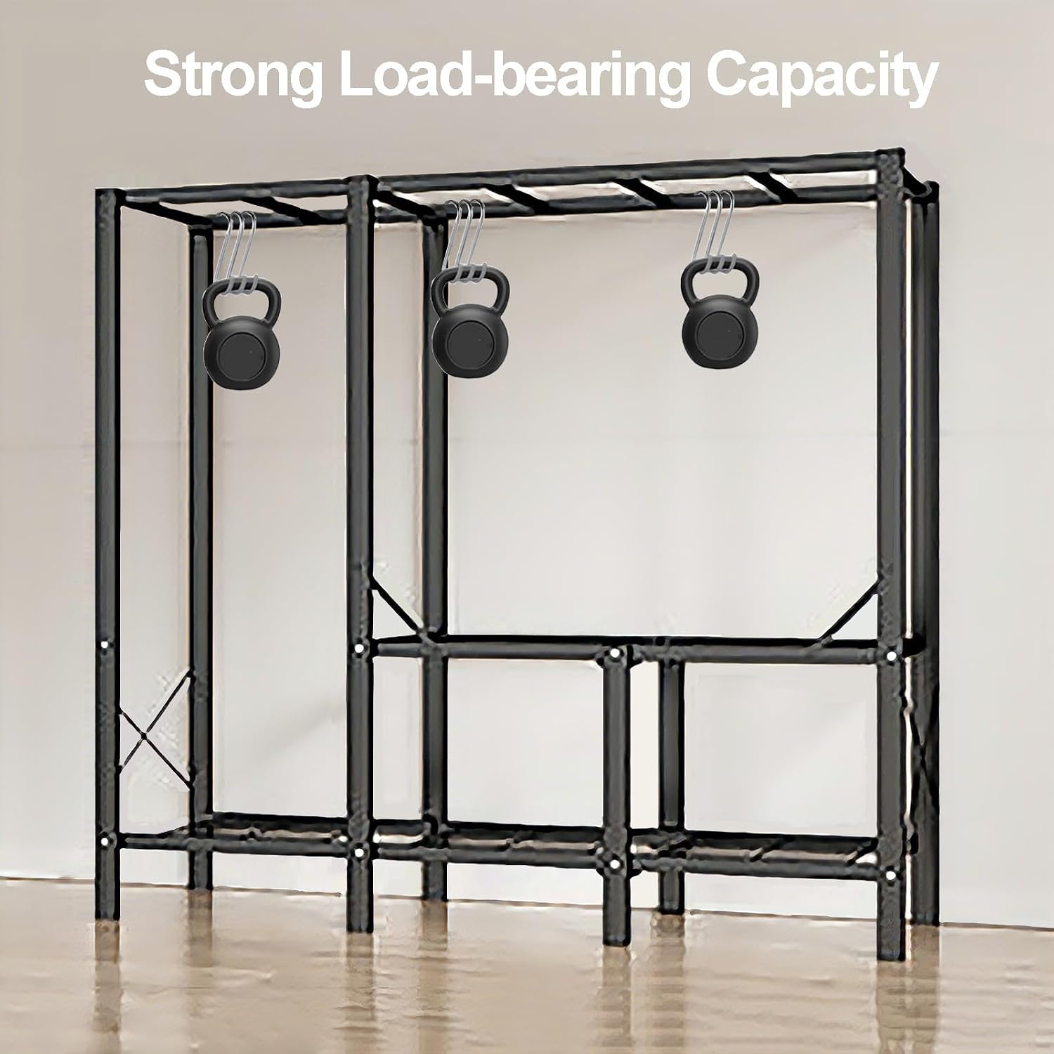 Heavy Duty Wardrobe Closet with Cover, Foldable Garment Rack for Hanging Clothes, Freestanding Covered Clothing Coat Storage Organizer, Clothes Rack with Curtain(A,160cm/63in)