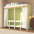 Foldable Wardrobe Closet With Cover, Metal Clothing Organizer For Bedroom, Portable Clothe Rack, Garment Rack For Hanging Clothes, Coat Storage Rack(Green,170cm/66.9inch)