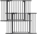 Babelio Baby Gate for Doorways and Stairs, 29-48' Auto Close Dog Gate PressGuard P7, Easy-Install Pressure Mounted Satey Door, No Drilling Safety Gate for Child and Pets, 2 Pack, Black