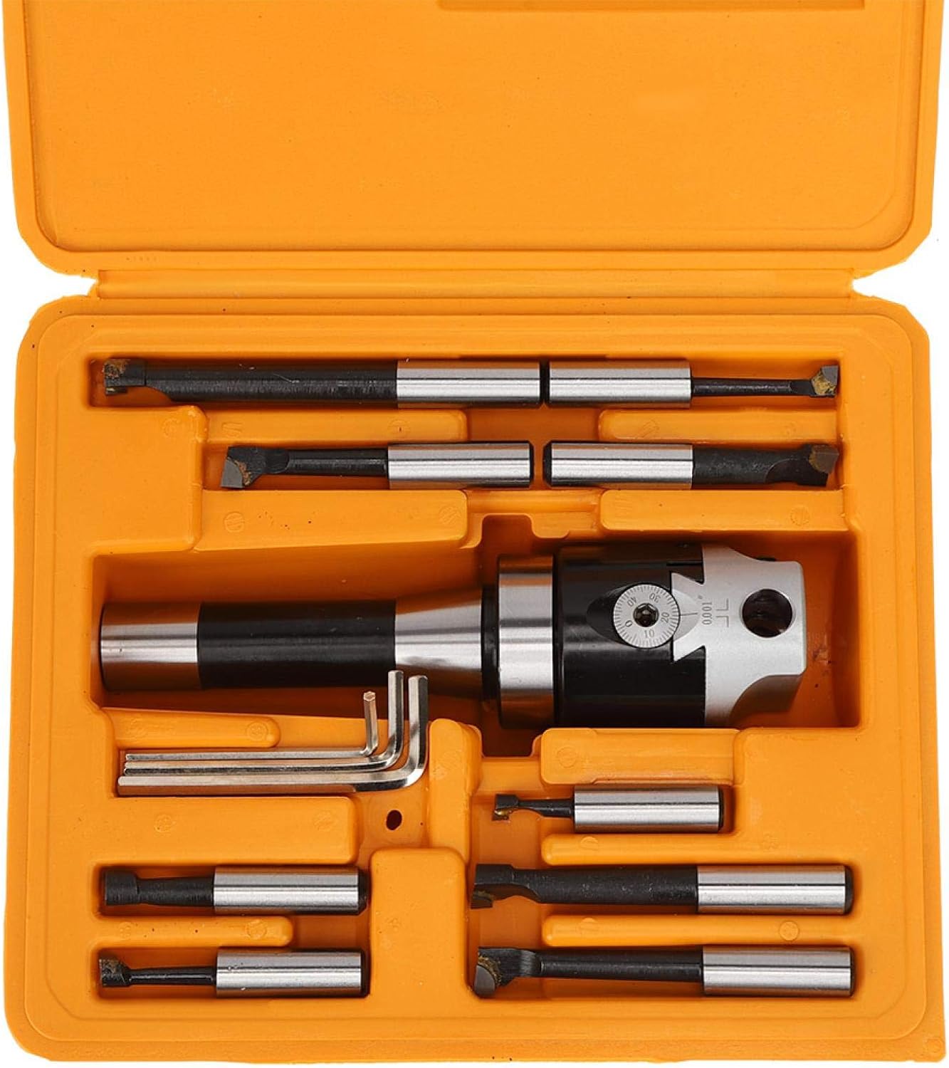 Boring Head Set 9pcs 2' w/R8 Shank 1/2' Carbide Boring Bar Set Bridgeport CNC Milling Set Mechanical Accessory