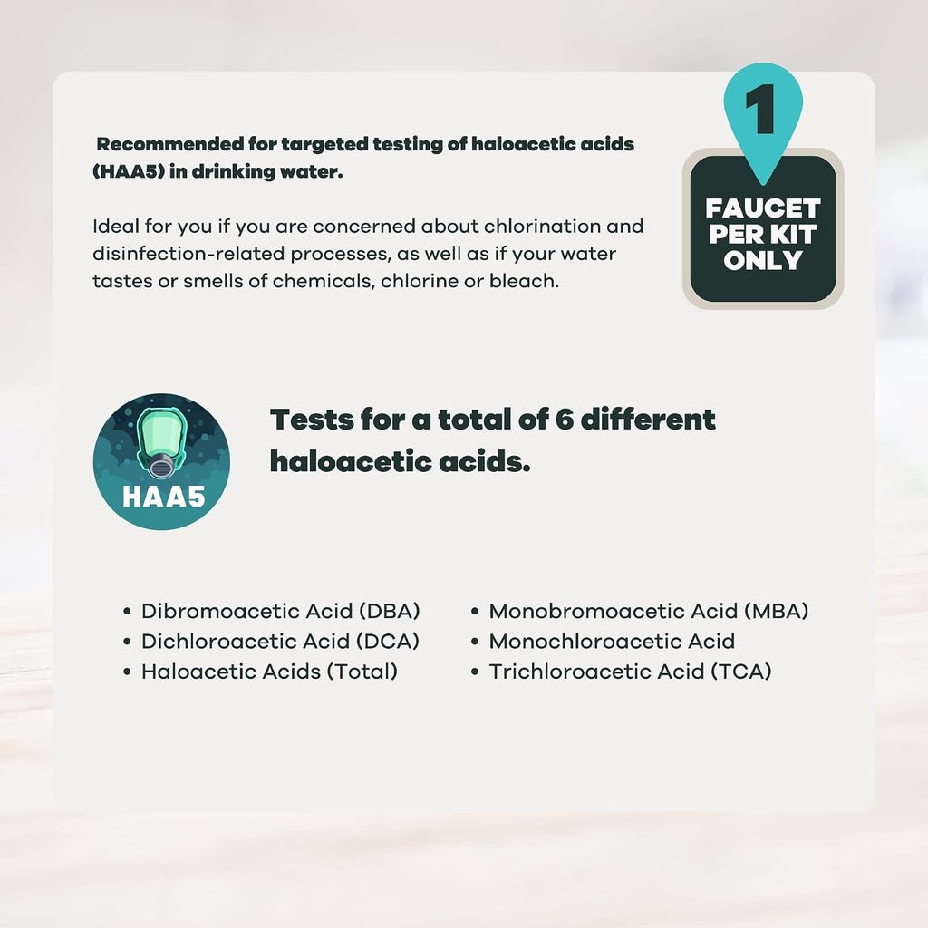 Tap Score Haloacetic Acids in Water Test Kit | Specialized EPA Certified Drinking Water Labs | #1 Best Home Water Test 2021-24 NYT Wirecutter | 100% Unbiased
