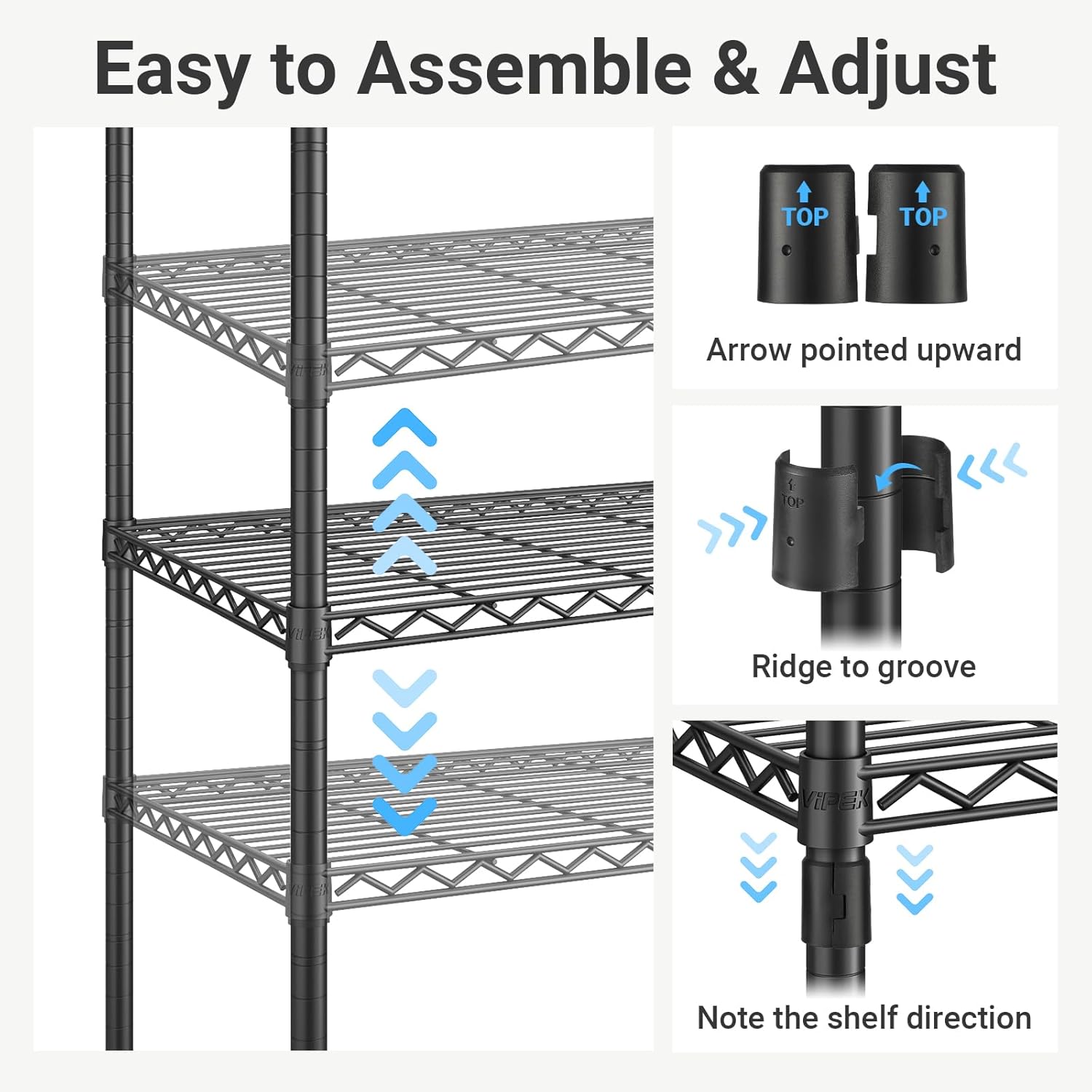 VIPEK V5i Garment Rack Heavy Duty Clothes Rack, Portable Closet Wardrobe Bedroom Armoires Freestanding Clothing Rack with 8 Adjustable Shelves & 4 Hang Rods, 68.9' L x 15.7' W x 76.4' H, Gold