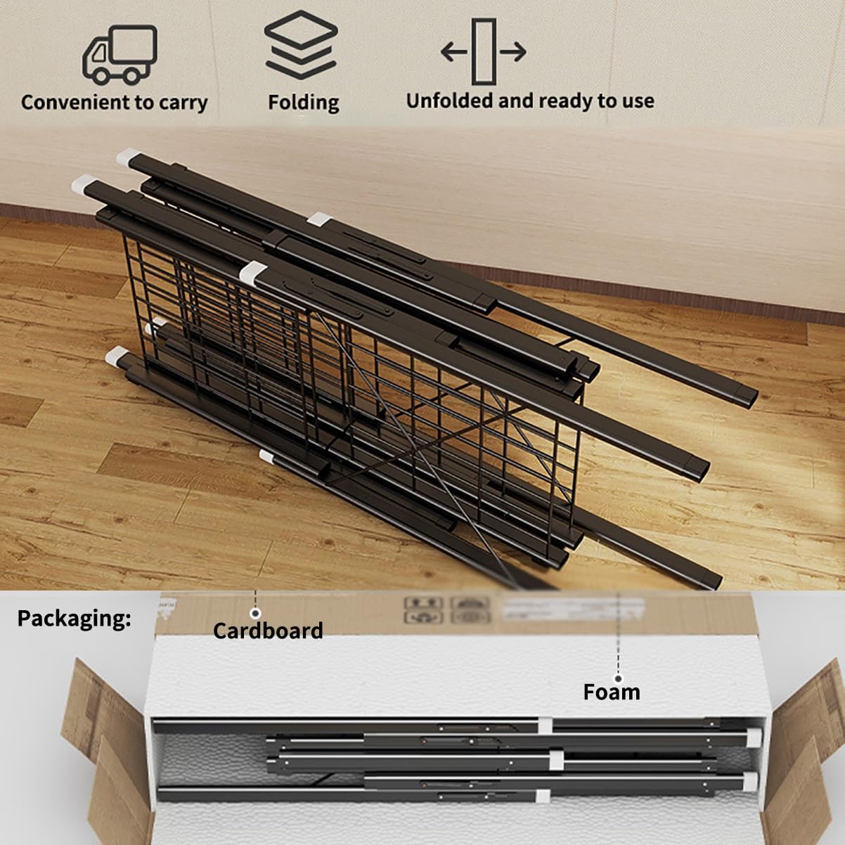 Portable Wardrobe Closet with Cover Metal Garment Rack for Hanging Clothes with 3 Hanging Rods and 4 Storage Shelves for Bedroom