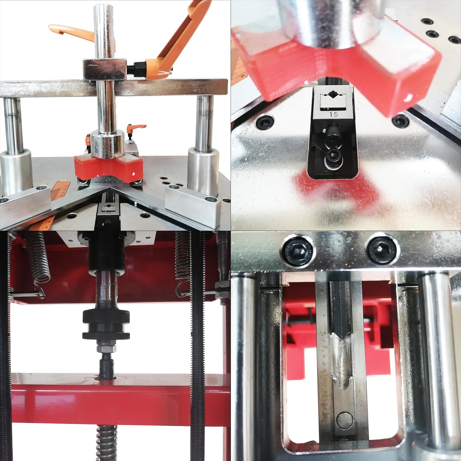 Picture Framing Machine Iron Commercial Foot Pedal Corner Nailer Wood Corner Joining Frame Machine Manual Framing Tool V-Nail 7, 10, 12, 15mm for Picture Frames