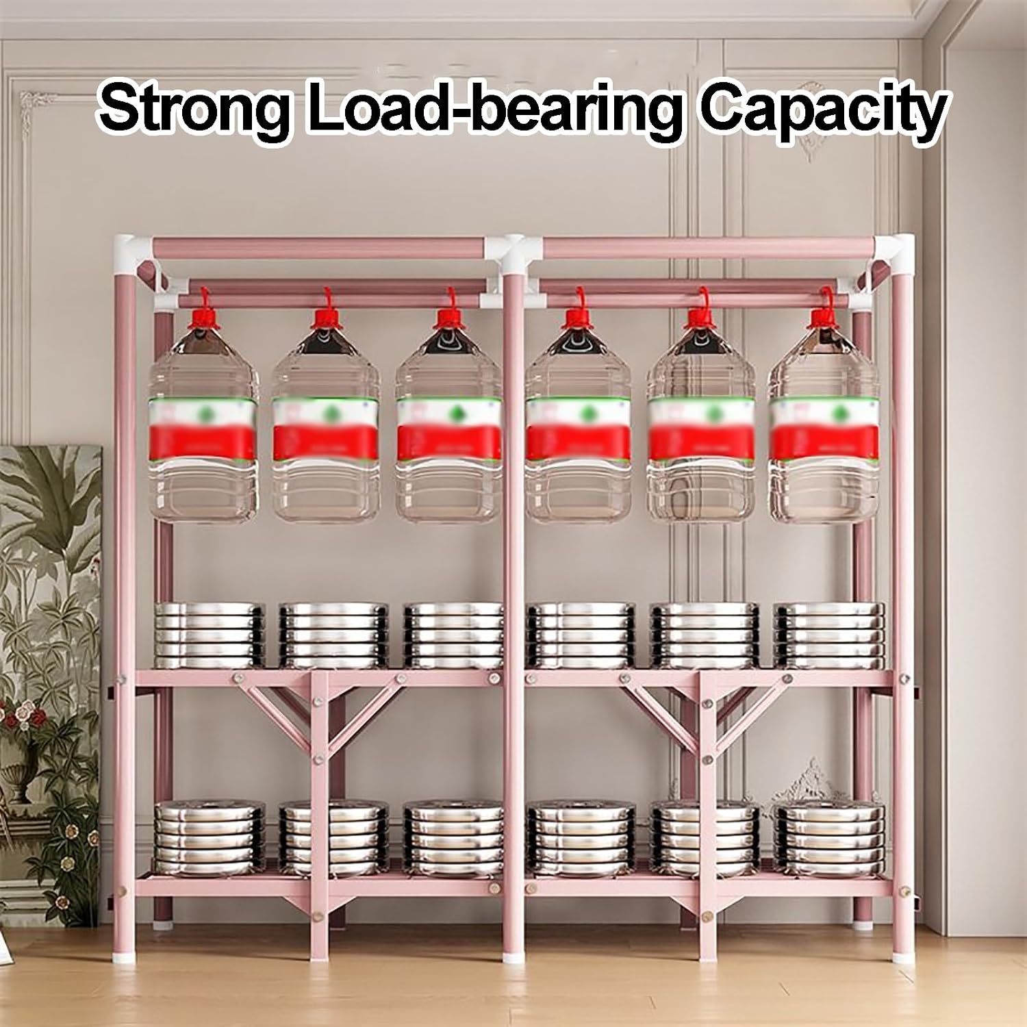 Heavy Duty Wardrobe Closet With Cover, Foldable Metal Clothes Shelves For Clothes Organizers Storage, Garment Rack For Hanging Clothes, Armoire For Bedroom, Apartment(B,100x45x170cm/39x18x67in)