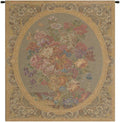Floral Composition In Vase Cream Italian Tapestry Wall Hanging - 25 in. x 30 in. Cotton/Viscose/Polyester by Charlotte Home Furnishings