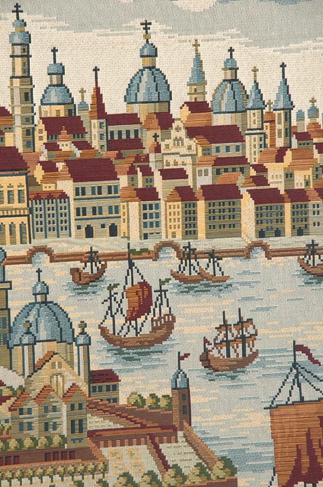 Venice Ancient Map Italian Tapestry Wall Hanging - 54 in. x 24 in. Cotton/Viscose/Polyester by Charlotte Home Furnishings