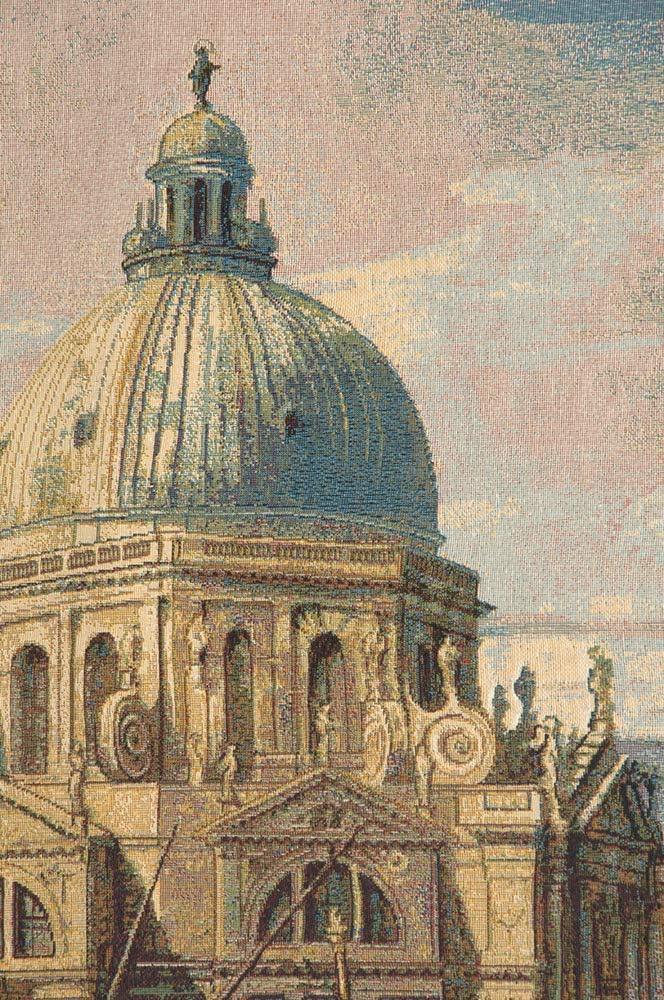 Charlotte Home Furnishings Inc. Saint Mary Of Health And The Grand Canal Vertical Italian Tapestry Wall Hanging 54 X 38 Inch Viscose Cotton & Polyester Blend Wall Art Perfect Wall Decor