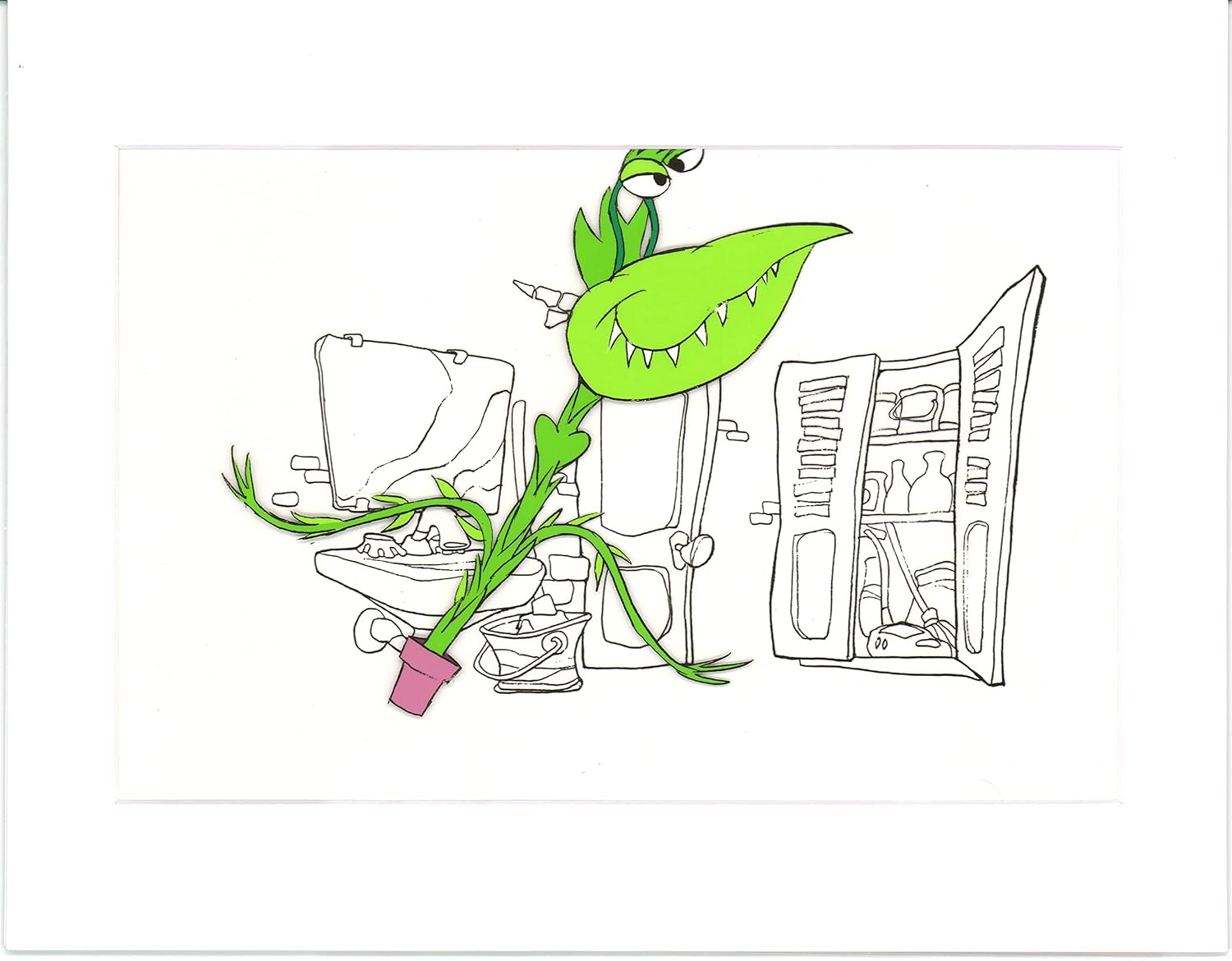 Little Shop of Horrors Junior Monster from Marvel Original Production Animation Cel 1991 b5597
