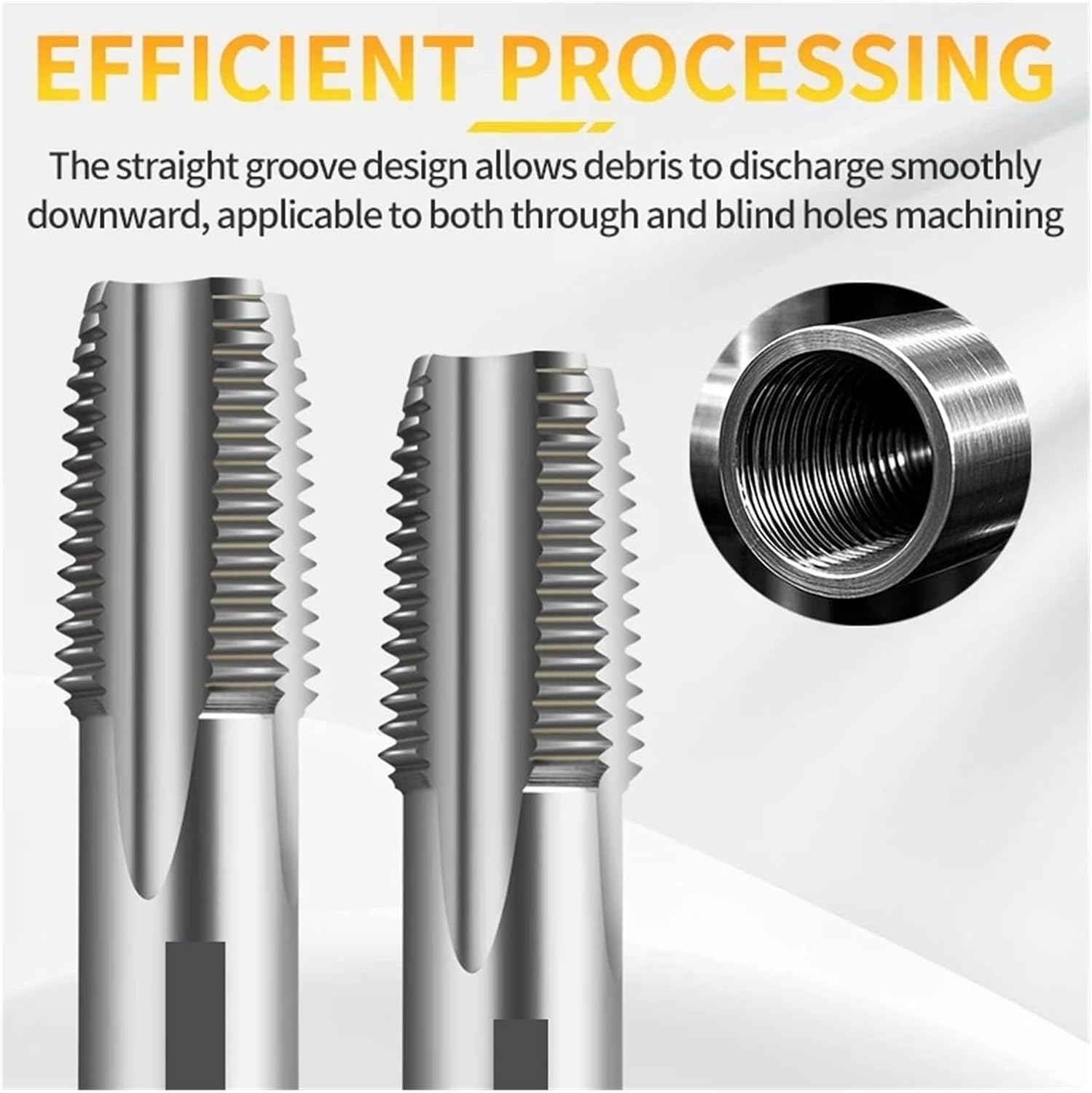 Pipe Tap Set Pipe Taps TIN Coating Straight Fluted Tap PS PF G BSP RP 1/16 1/8 1/4 3/8 Machine Screw Thread(Color 1,BSP1-11 L-95)