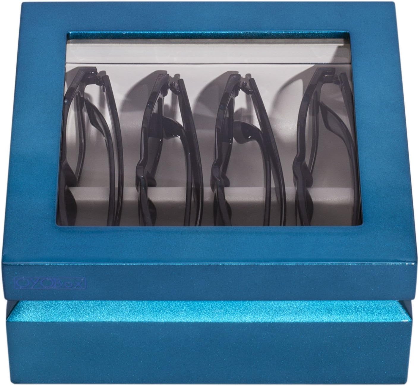 OYOBox Mini Luxury Eyewear Organizer, Wood Display Box for Glasses + Sunglasses