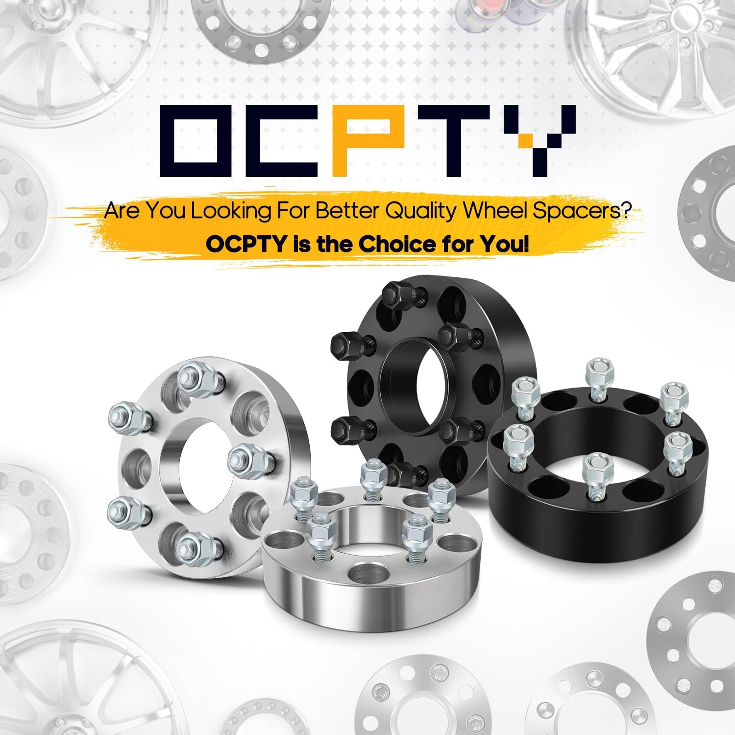 OCPTY 4PCS 5x5.5 to 6x5.5 Wheel Adapters 2 inch 1/2' Studs 108mm Hub Bore Forged Hub Centric Wheel Adapters 5 Lug fit for B1500 for Bronco for CJ3 for CJ5 for CJ5A for CJ6 for CJ6A
