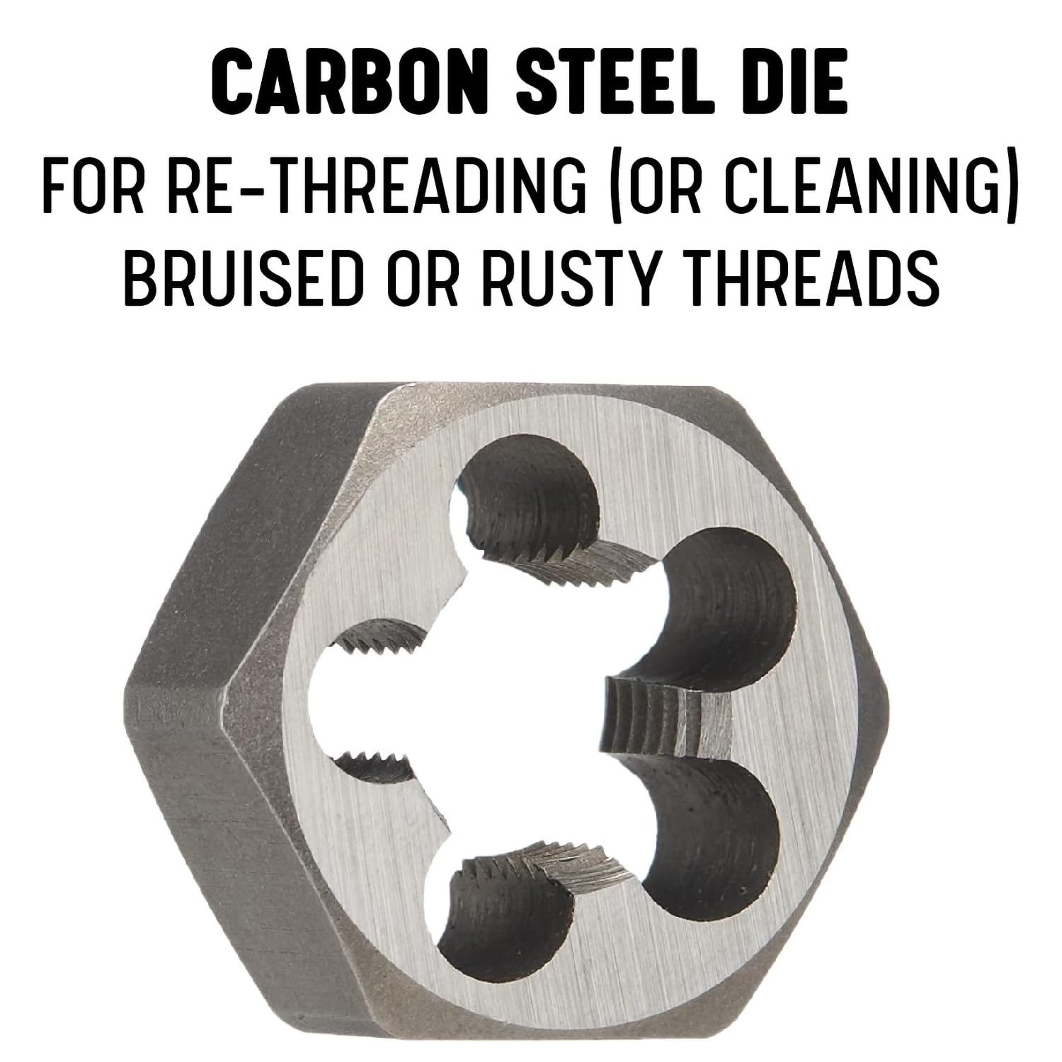 Drill America DWTHXNPT3INCH 3'-8 Carbon Steel Hex NPT Pipe Rethreading Die, DWT Series