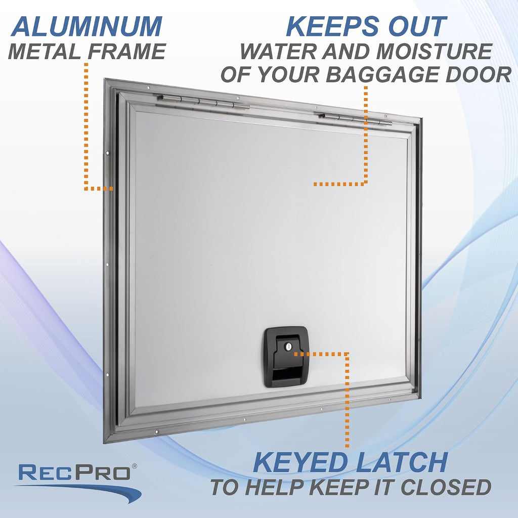 RecPro Square RV Baggage Door | Compartment Storage | RV Storage | Trailer Storage | Camper Storage (30' W x 24' H) | Made in America