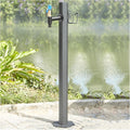 Garden Water Column Water Fountain for Patio Yard, Floor Mounted Water Tap Stainless Steel Water Pipe, Anti-Freeze Crack Standing Faucet for Watering/Irrigation(Style 3-17CM×86CM)