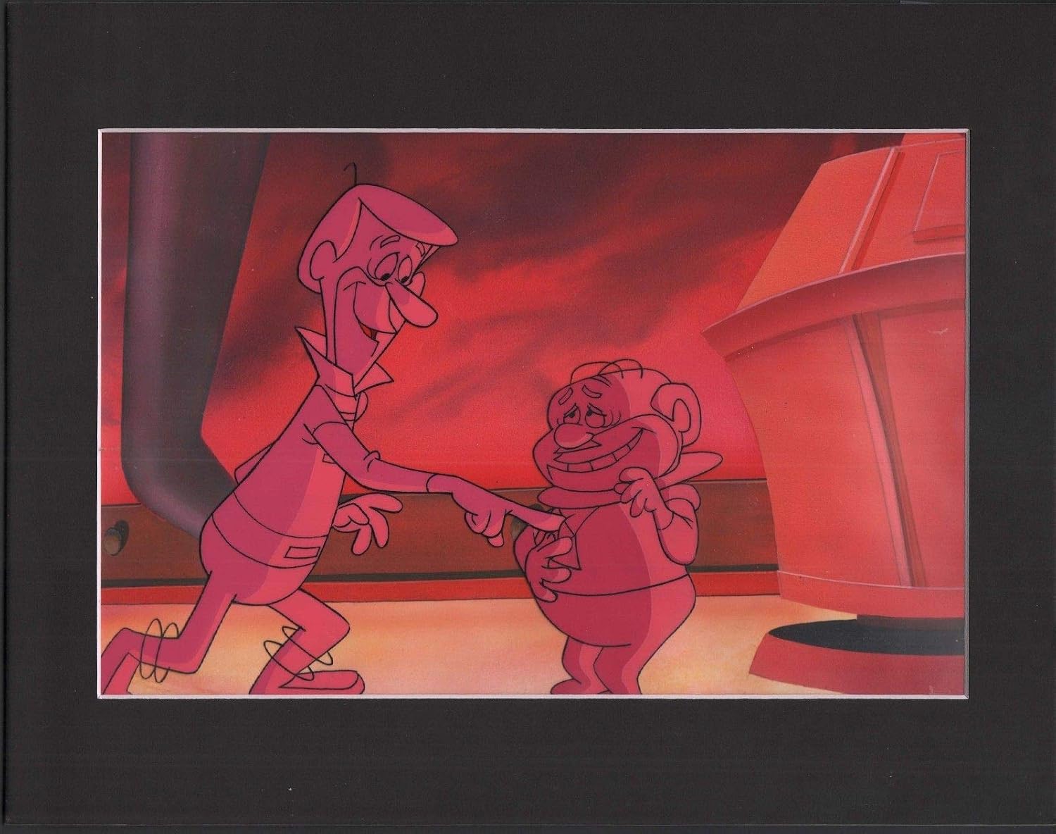 George Jetson Movie Production Animation Cel Master Setup from Hanna Barbera 1990